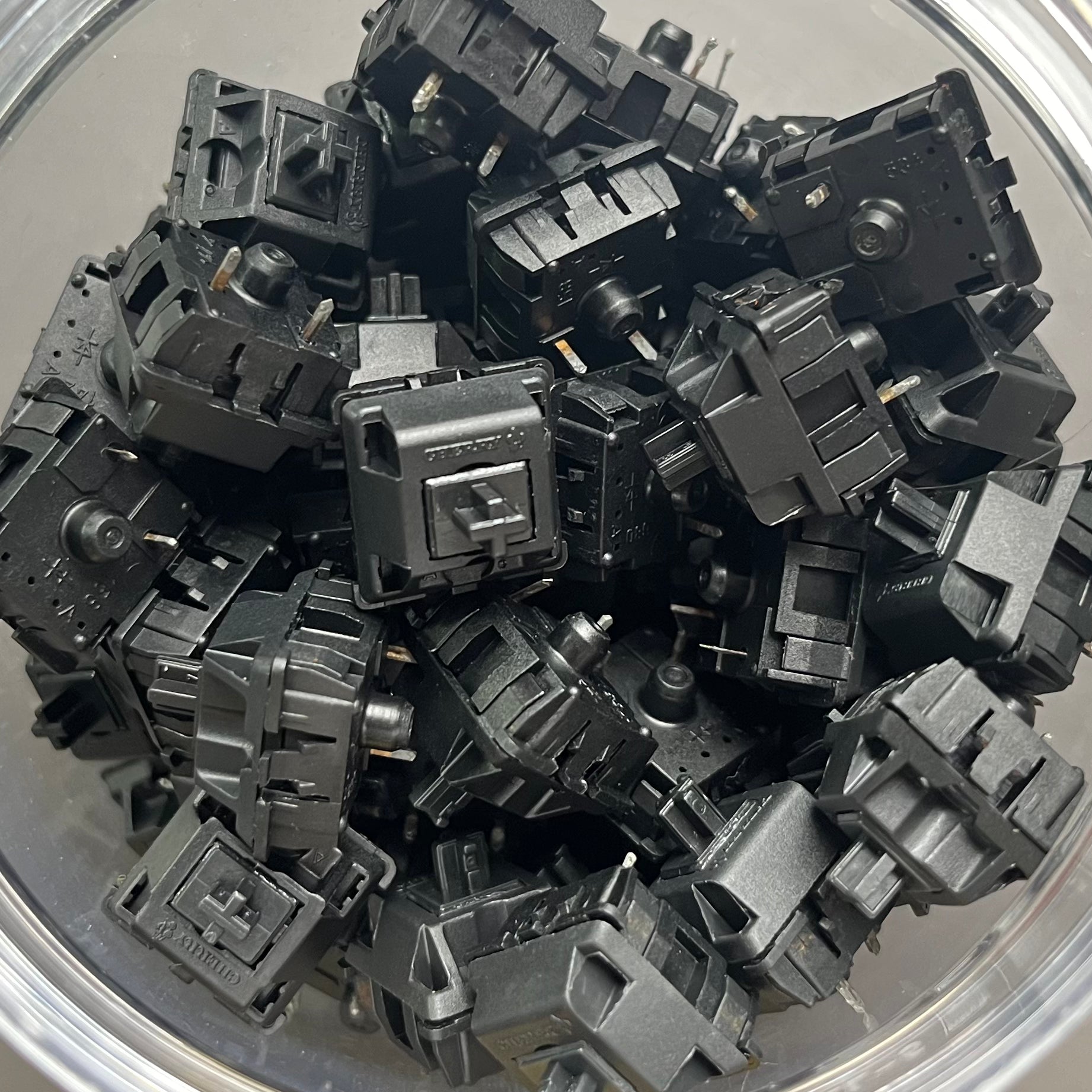 Picture of stacks of polished switches, these are physical appearance of our products.